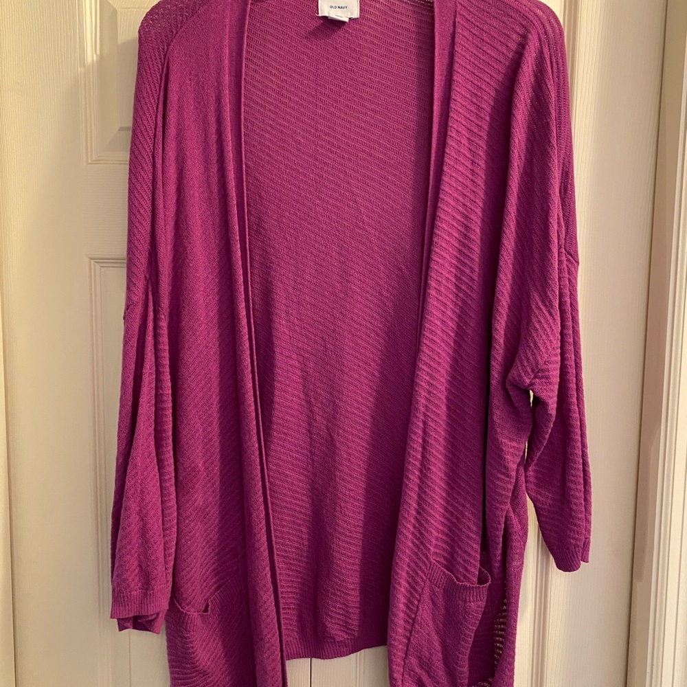 Old Navy XXL Magenta Cardigan